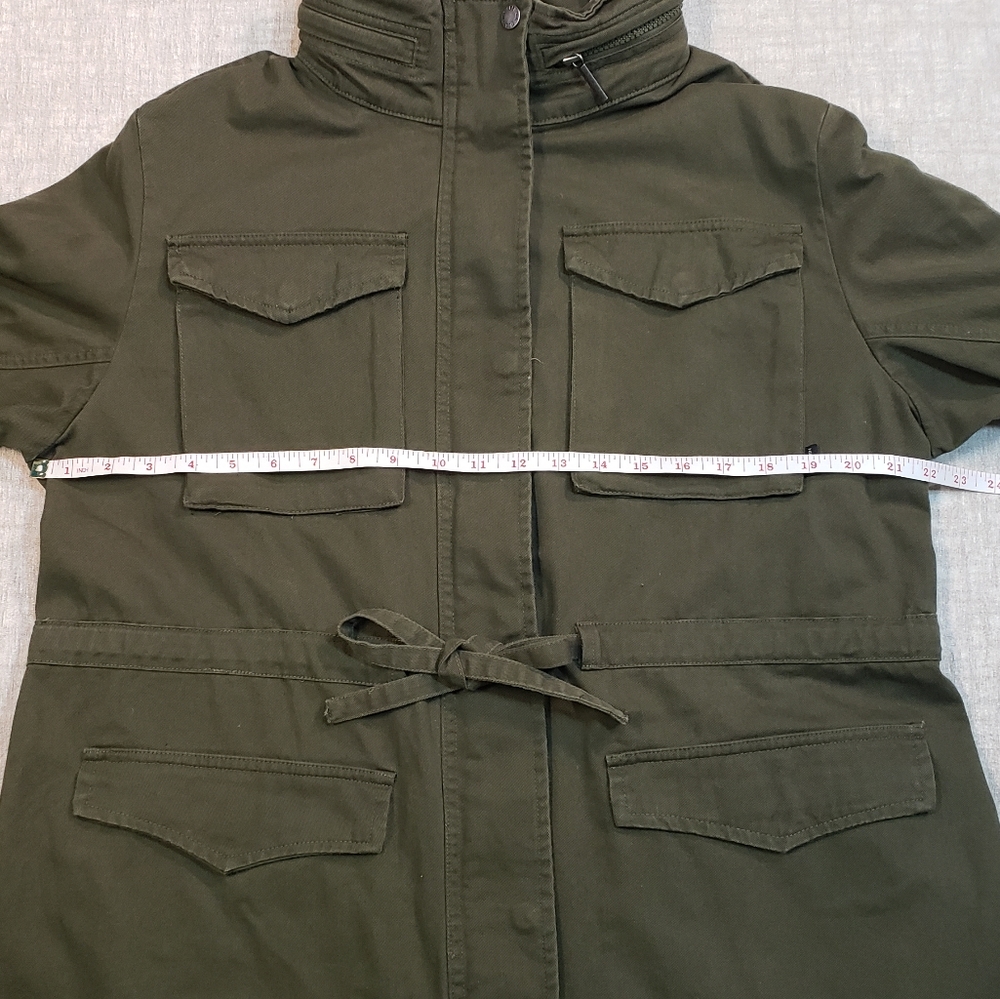 NWT Nine West Olive Green Cargo Utility Jacket Size XL - Picture 3 of 16